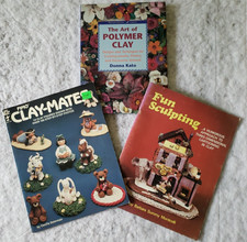 LOT of 3 booklets on creating with clay- The Art of Polymer Clay...  2 others