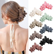 8Pcs Flower Hair Clips Large Matte Non-slip Plumeria Hawaii Hair Claws for Cl...