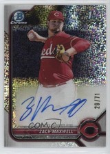 2022 Bowman Draft Chrome Pick Sparkle Refractor 29/71 Zach Maxwell Auto 0w27