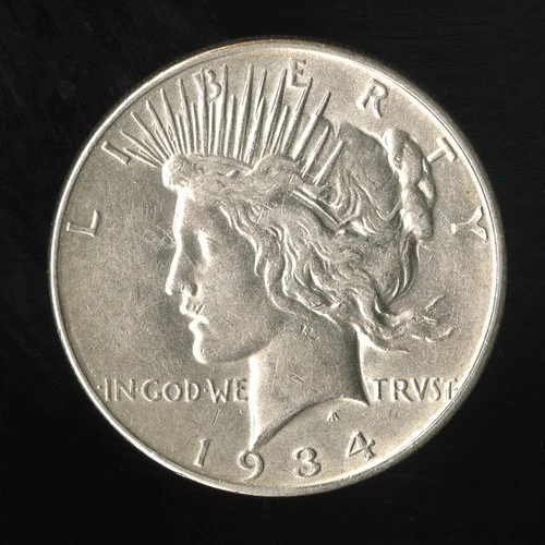 US Coin 1934 D Peace Silver Dollar AU NO RESERVE!