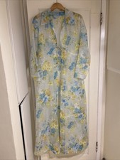 Vintage Handmade Floral Sheer Dressing Gown Robe Full Length