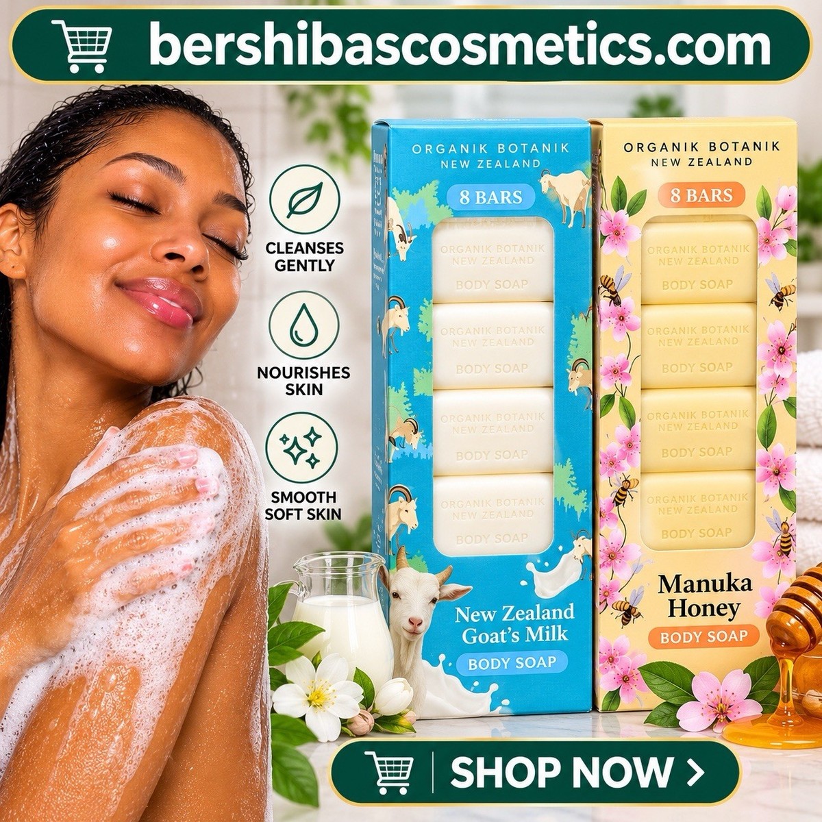 The Natural Goats Milk Company Soap Set 8 Pack 200g/7.05 oz each