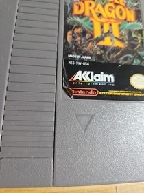 Cartucho Videojuego Double Dragon 3 Nintendo NES AUT&Eacute;NTICO