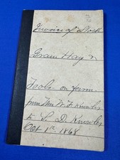 1868 Invoice Farm Livestock & Tools from W. Knowles to S.D. Knowles EASTHAM, MA