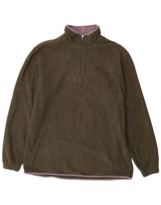 IZOD Herren Zip Neck Sweatshirt Pullover Medium Khaki Polyester DT10