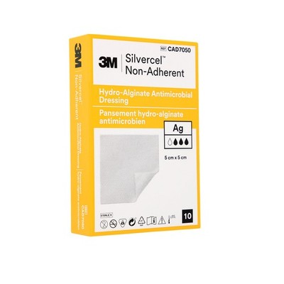 SILVERCEL Hydroalginat Wundauflage Nichthaftend 5x5cm 10 Stück PZN 5378370