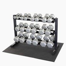 5-50 lb. Hex Dumbbell Set with Storage Rack