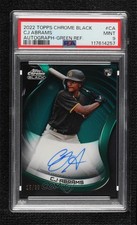 2022 Topps Chrome Black Green Refractor 15/99 CJ Abrams PSA 9 MINT Auto 8uc