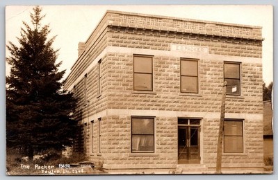 Toulon Illinois Packer Building RPPC Postcard Dr. Packer's Office Williams AA393