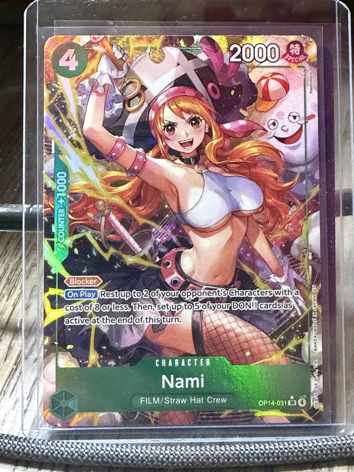 One Piece Nami OP14-031 Alt Art SR The Azure Sea’s Seven English