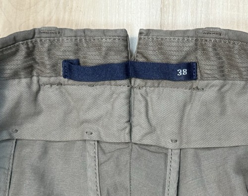 INCOTEX Chinolino Khaki Pants Linen/Cotton Milano Fit Pattern M sz 38 (37.5) x33 - Picture 7 of 18
