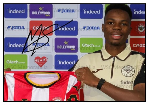12895. Mamadou Sangare Signed Pictures (A4 Prints) Brentford Lens Rapid Vienna