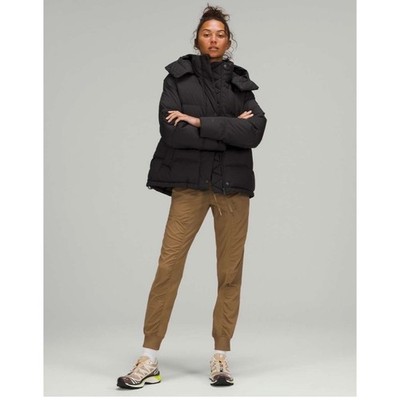 Lululemon Wunder Puff Down Jacket Black Size 6 Goose Down Puffer Coat No Hood