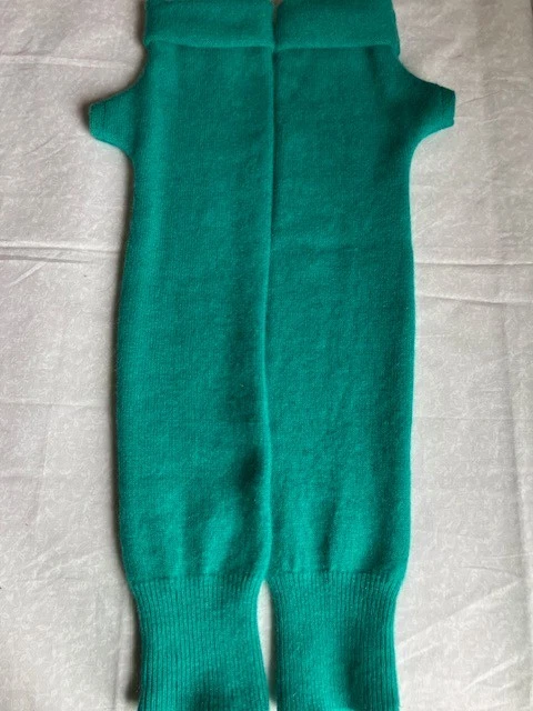 NEW/100% XX Long Recycled Cashmere Fingerless Gloves/Wrist Warmers/Large/Jade