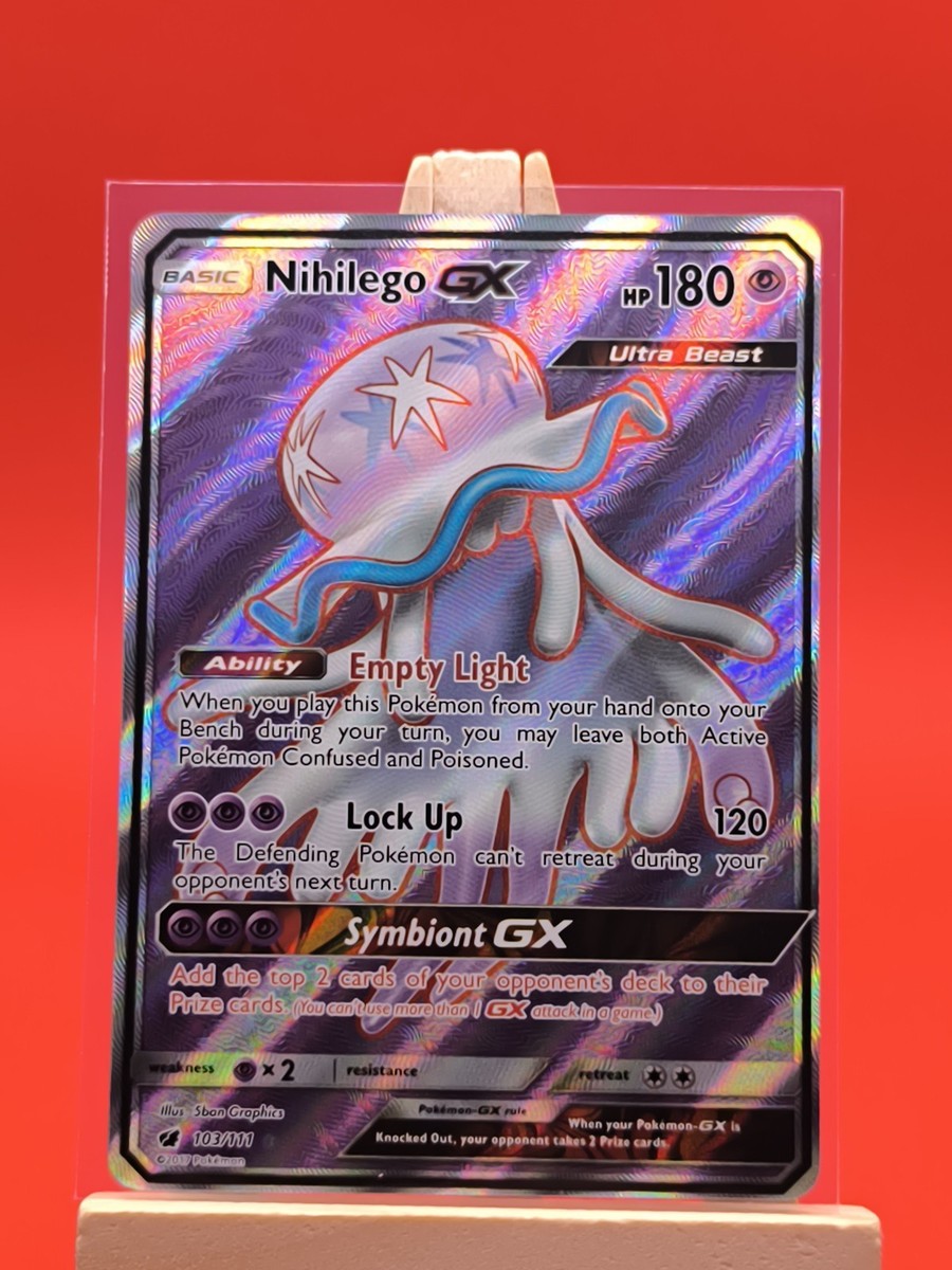 nihilego pokemon card value Nihilego-GX - 114/111 - Secret Rare Holo Rare Card Type Nihilego - QuanTuMsc2820