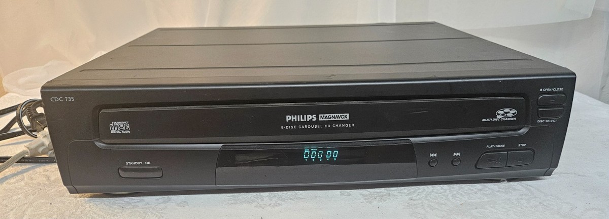Philips Magnavox CDC735 5-Disc CD Player Changer Carousel NO