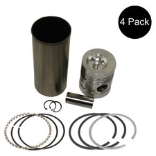 4 Pk Sleeve Piston Liner Set 3.4375 Inch Fits Case Fits Ih Fits Farmall Fits Int