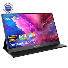 Portable Monitor 15.6 Inch FHD 1080P HDMI USB C InnoView INVPM406 Second Laptop