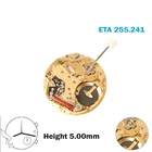 ETA 255.241 Swiss Movement-3 Hands-White Date Disk At 3-Without Hour Wheel.
