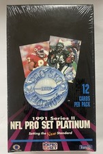 1991 Pro Set Platinum Series 2 NFL Football Factory Sealed Wax Box 36 Packs RC
