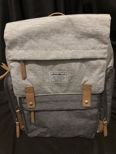Eddie Bauer Cascade First Adventure Diaper Bag Backpack Baby Gray 13 Pockets