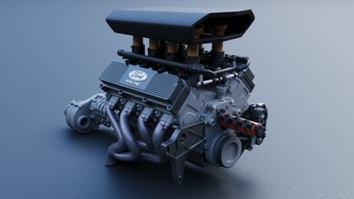 V1 Hoonicorn Ford 410 Engine 1/24 1/25
