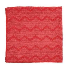 Rubbermaid Q620 HYGEN 16" x 16" Microfiber General Purpose Cloth in Red -12 Pack