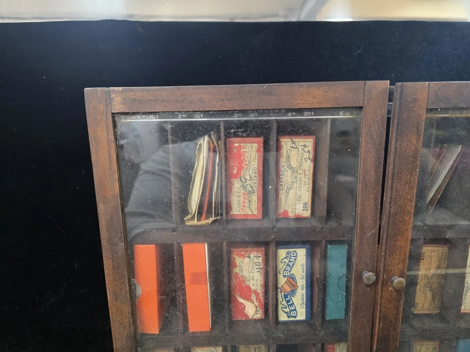 1930s 40s Guitar Store String Display Retro-Cool Vintage Estojo Doce RARO - Imagem 3 de 4