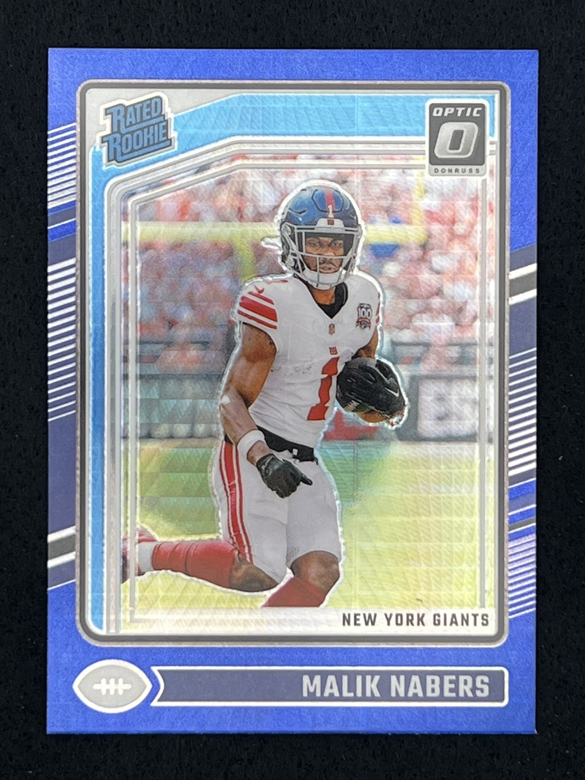 2024 Panini Donruss Optic - Rated Rookie Malik Nabers #271 Blue Hyper Prizm (RC)