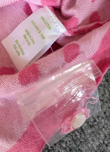 Cárdigan suéter a lunares abotonados talla XL 12-14 rosa Lilly Pulitzer para niñas - Imagen 3 de 7