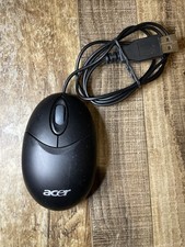Acer M101 Optical USB Wired Mouse Black OEM 2000s Desktop PC Laptop Compact