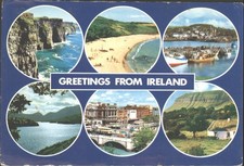 GREETINGS FROM IRELND - Vintage POSTCARD