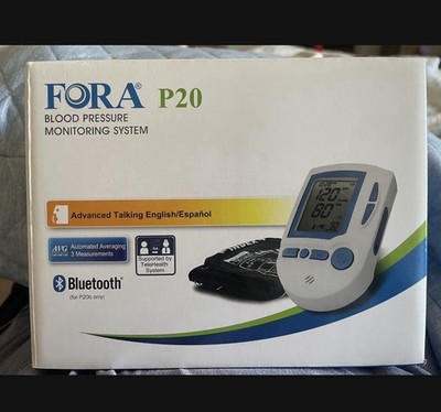 Fora P20 Blood Pressure Monitor Talking English Spanish Bluetooth System