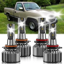 For Chevrolet C3500 1988-2000 LED Headlight Kit High Low Beam Combo Bulb 6500K