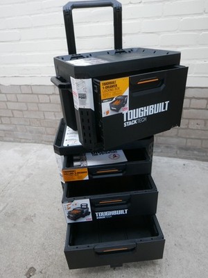 PAARANGEBOT TOUGHBUILT B1 D R93 & B1 D 71 STACKTECH ABSCHLIESSBARE AUFBEWAHRUNGSKOFFER