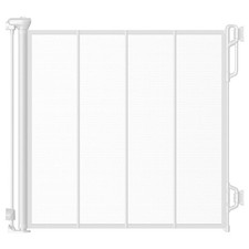 Reinforced Retractable Baby Gate or Mesh Dog Gate,Easy to Use for Stairs, Doo...