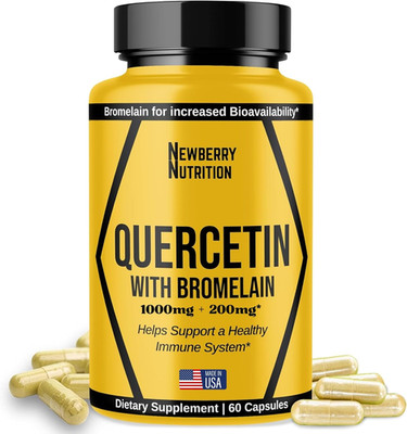 Quercetin with Bromelain Supplement 1200mg 60 Caps ~ Exp 8/27