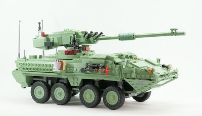 KAZI US ARMY Stryker MGS M1128 Panther Boxer Building Blocks, Toy
