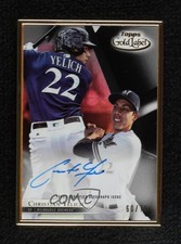 2018 Topps Gold Label Gold Framed Black 60/75 Christian Yelich #FA-CY Auto 4at