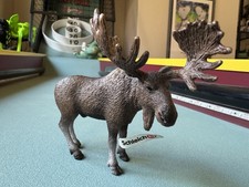 Schleich Male BULL MOOSE 2009 Retired Wildlife Animal Figure 14619 Toy W/ Tag