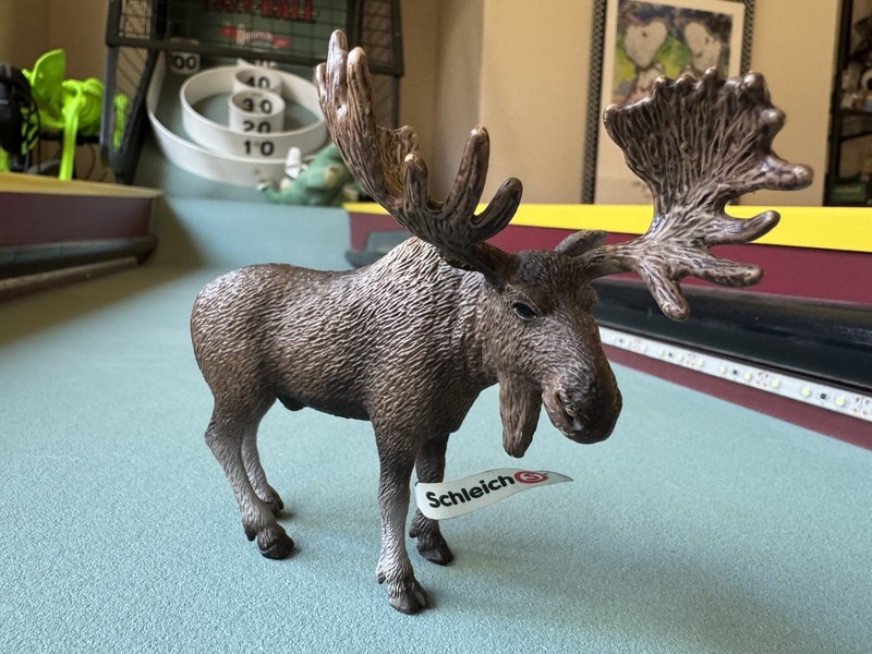 Schleich Male BULL MOOSE 2009 Retired Wildlife Animal Figure 14619 Toy W/ Tag