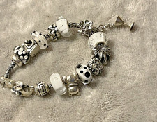 Trollbeads Bracelet Clasp w 14 Rare, Retired HTF LAA and 925 Beads Charms