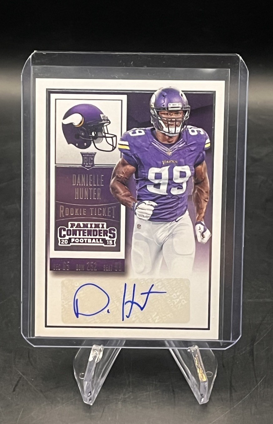 Danielle Hunter 2015 Contenders Rookie Ticket auto #132 RC Vikings Football Card