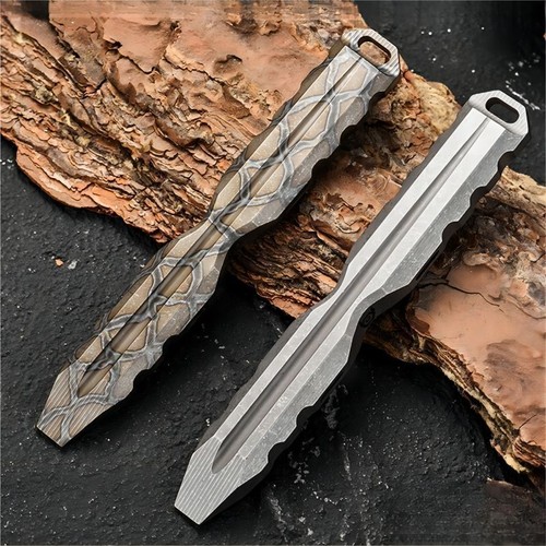 EDC Titanium Pry Bar Crowbar Pocket Tool Can Opener Keychain Outdoor ...