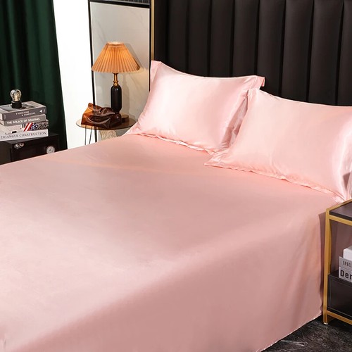 Luxury Fitted Bed Sheet Set Mulberry Silk Bedding Set Fitted Sheet Flat Sheet - Picture 27 of 44