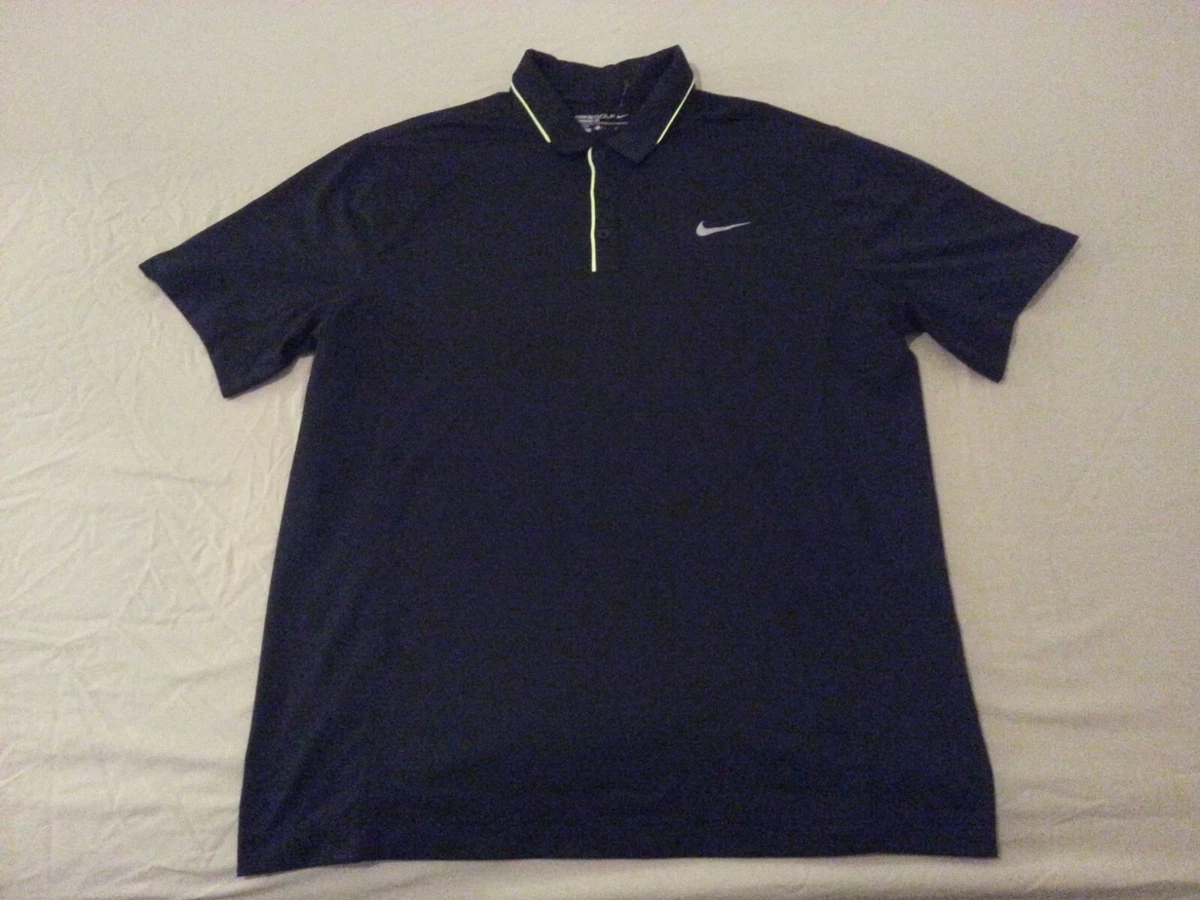 Mens Nike Golf Polo Shirt L Large Black Athletic eBay