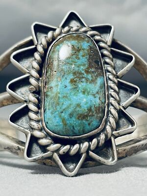 Museum Vintage Navajo 'Lightning Bolt' Native American Jewelry Silver Bracelet Old Museum Vintage Navajo 'Lightning Bolt' Native American Jewelry Silver Bracelet Old