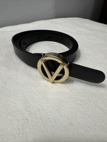 Valentino schwarz Giusy Logo Schnalle Gürtel Medium