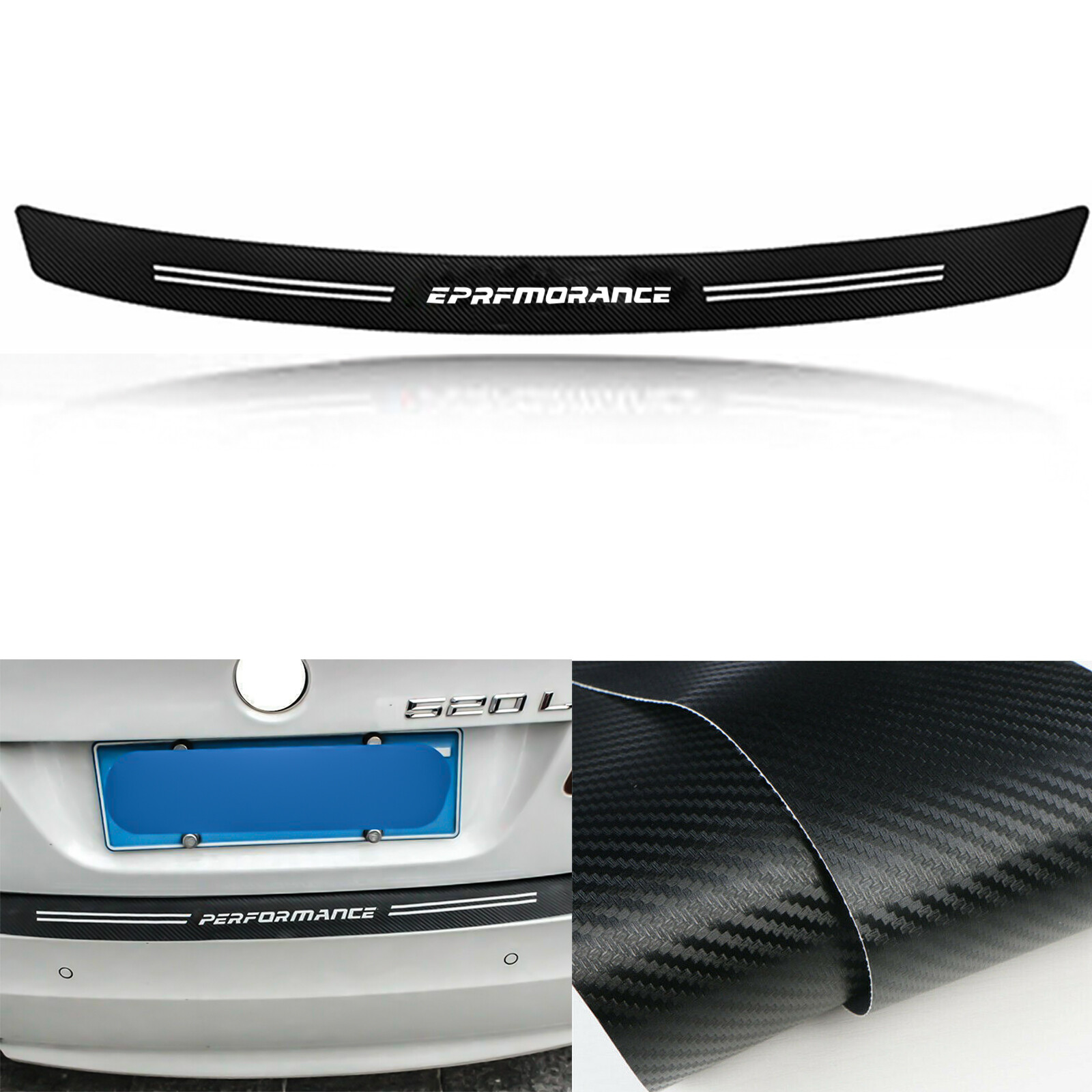 39.7" Universal Performance Carbon Fiber Bumper Guard Sticker Protector
