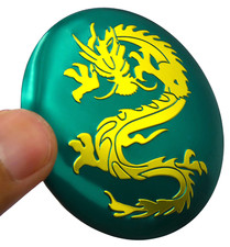 1x Dragon Decal Sticker Emblem Auto Car Truck Aluminum Dome Shape 2.20"